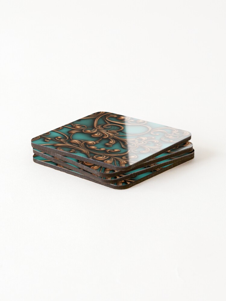 Thumbnail 4 of 5, Coasters (Set of 4), Filigree Pattern designed and sold by SideSignal.
