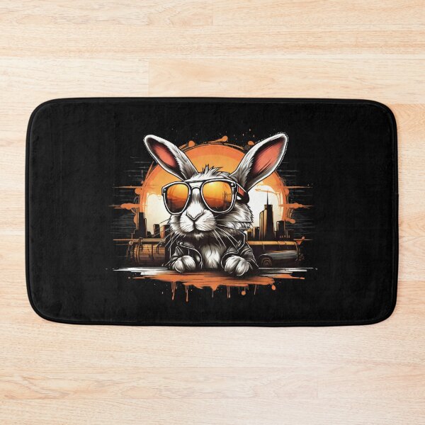 Item preview, Retro Bunny Soaking in the Sunset designed and sold by Mechanical-Artt.