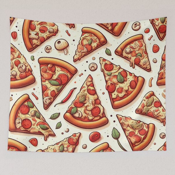 Item preview, Pizza Slices Pattern designed and sold by ArtFactoryAI.