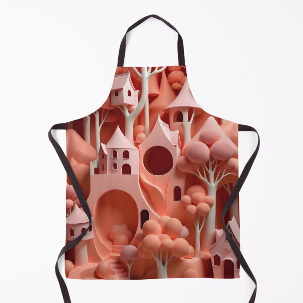 Item preview, Tree houses - idyll in peach pink, part 1 - 3D convex foam. designed and sold by My-fake-places.
