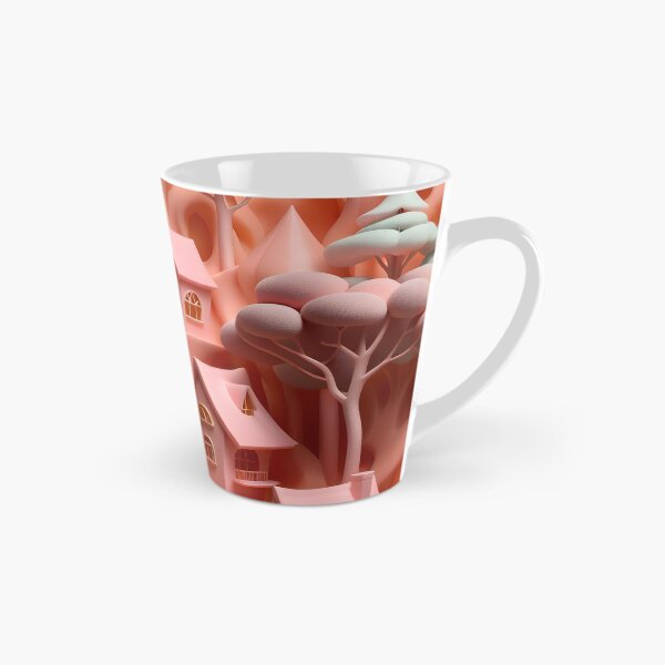 Aperçu de l'œuvre Cabanes dans les arbres - idylle en rose pêche, partie 3 - Mousse convexe 3D. créée et vendue par My-fake-places.
