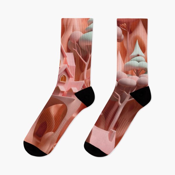 Item preview, Tree houses - idyll in peach pink, part 3 - 3D convex foam. designed and sold by My-fake-places.