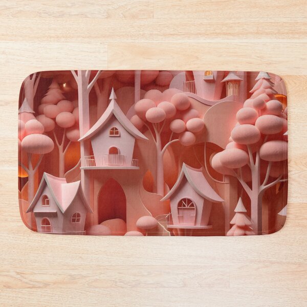 Item preview, Tree houses - idyll in peach pink, part 2 - 3D convex foam. designed and sold by My-fake-places.