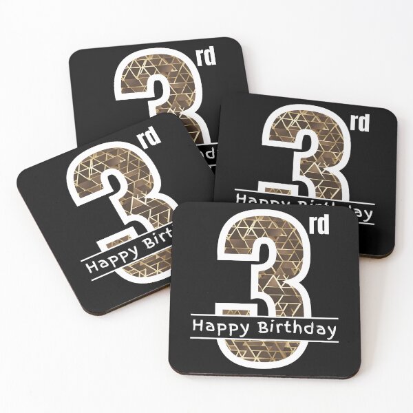 Item preview, Happy 3rd Three Third Birthday designed and sold by Compusmurf Design.