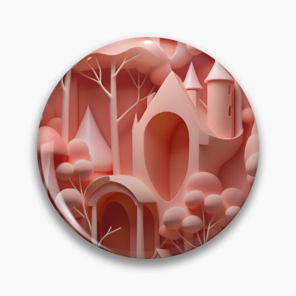 Item preview, Tree houses - idyll in peach pink, part 4 - 3D convex foam. designed and sold by My-fake-places.