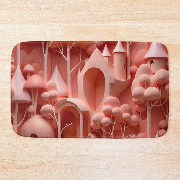 Item preview, Tree houses - idyll in peach pink, part 4 - 3D convex foam. designed and sold by My-fake-places.