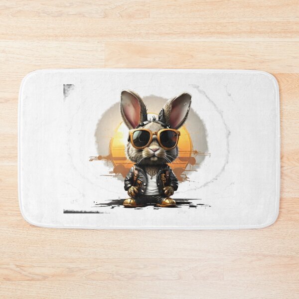 Item preview, Retro Sunset Bunny Portrait designed and sold by Mechanical-Artt.