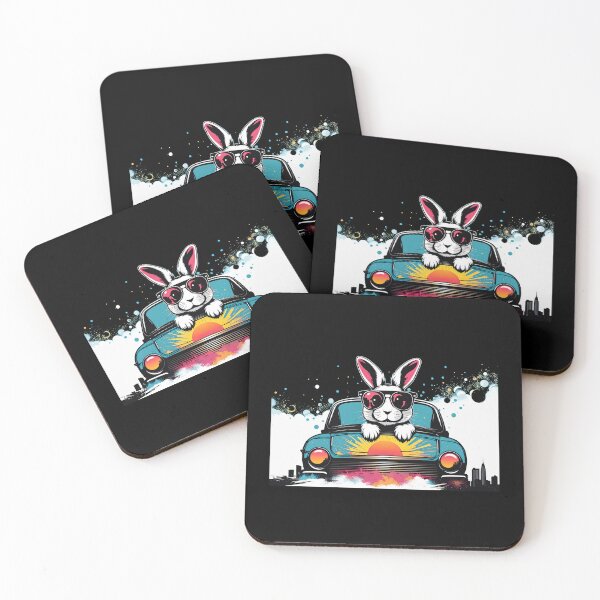 Item preview, Cool Bunny with Retro Vibes designed and sold by Mechanical-Artt.