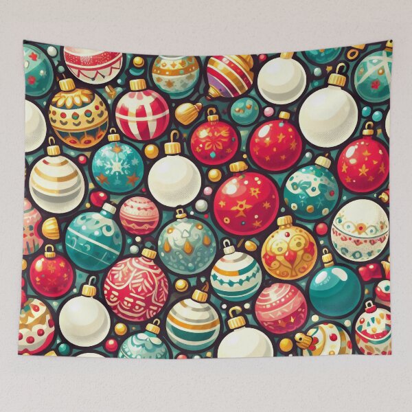 Item preview, Christmas Ornaments Pattern designed and sold by ArtFactoryAI.