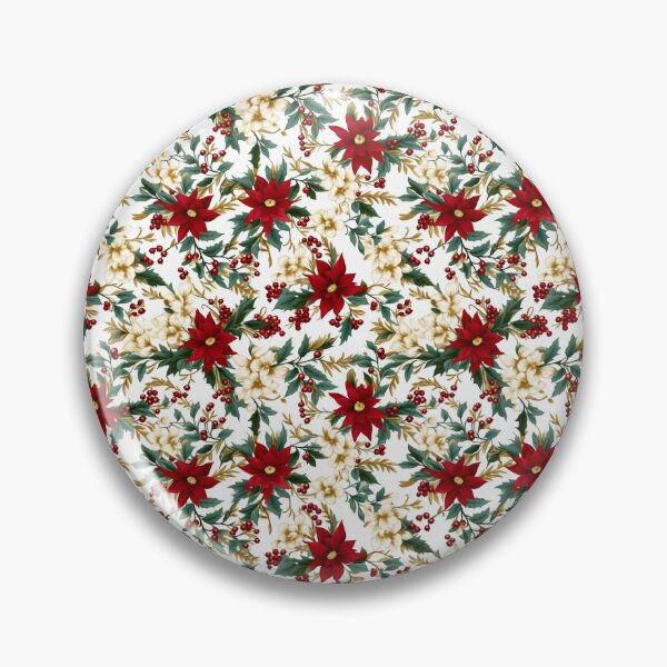Aperçu de l'œuvre Houx de Noël répétant des motifs floraux aquarelles créée et vendue par SynthPrint.