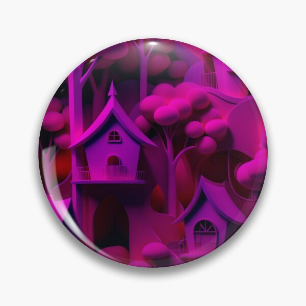 Item preview, Tree houses - idyll in deep pink, part 4 - 3D convex foam. designed and sold by My-fake-places.