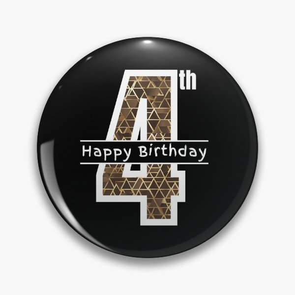 Item preview, Happy 4th Four Fourth Birthday designed and sold by Compusmurf Design.