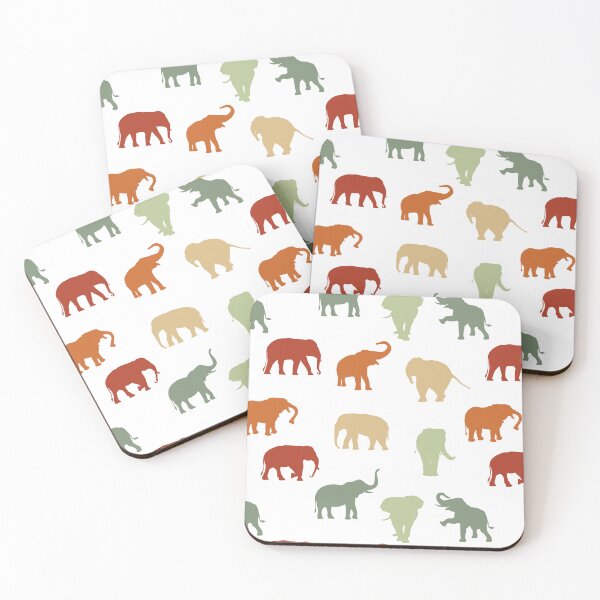 Item preview, Colorful Elephant Silhouettes designed and sold by JPareDesign.