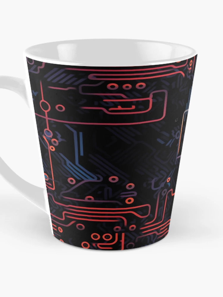 Thumbnail 3 of 4, Coffee Mug, Digital Code Abstract Pattern designed and sold by SideSignal.