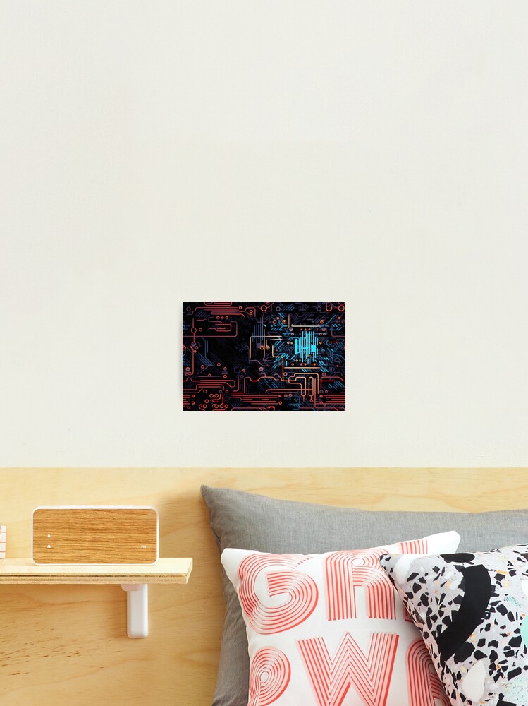Thumbnail 2 of 3, Photographic Print, Digital Code Abstract Pattern designed and sold by SideSignal.