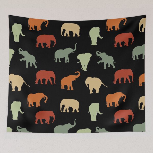 Item preview, Colorful Elephant Silhouettes designed and sold by JPareDesign.