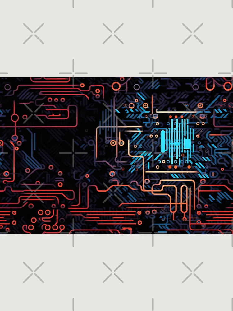 Thumbnail 6 of 6, Premium Oversized Sweatshirt, Digital Code Abstract Pattern designed and sold by SideSignal.