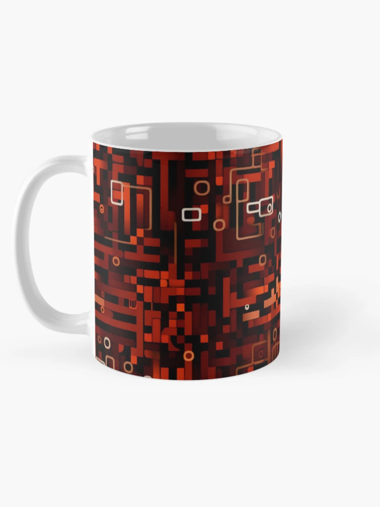 Thumbnail 5 of 6, Coffee Mug, Digital Code Abstract Pattern designed and sold by SideSignal.