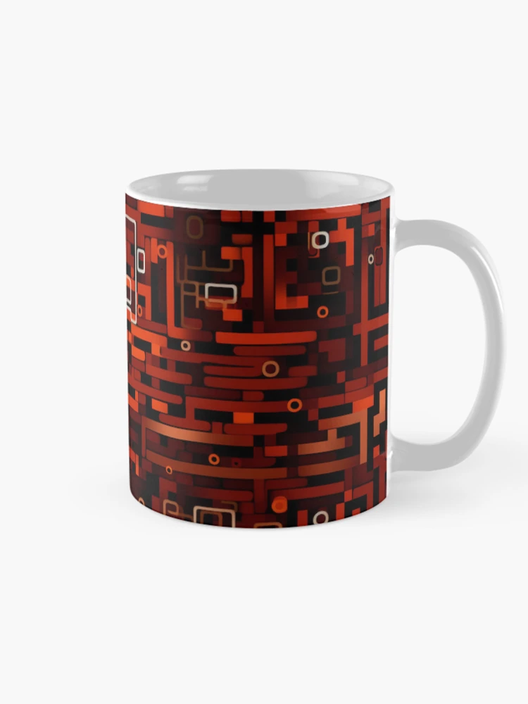 Thumbnail 3 of 6, Coffee Mug, Digital Code Abstract Pattern designed and sold by SideSignal.