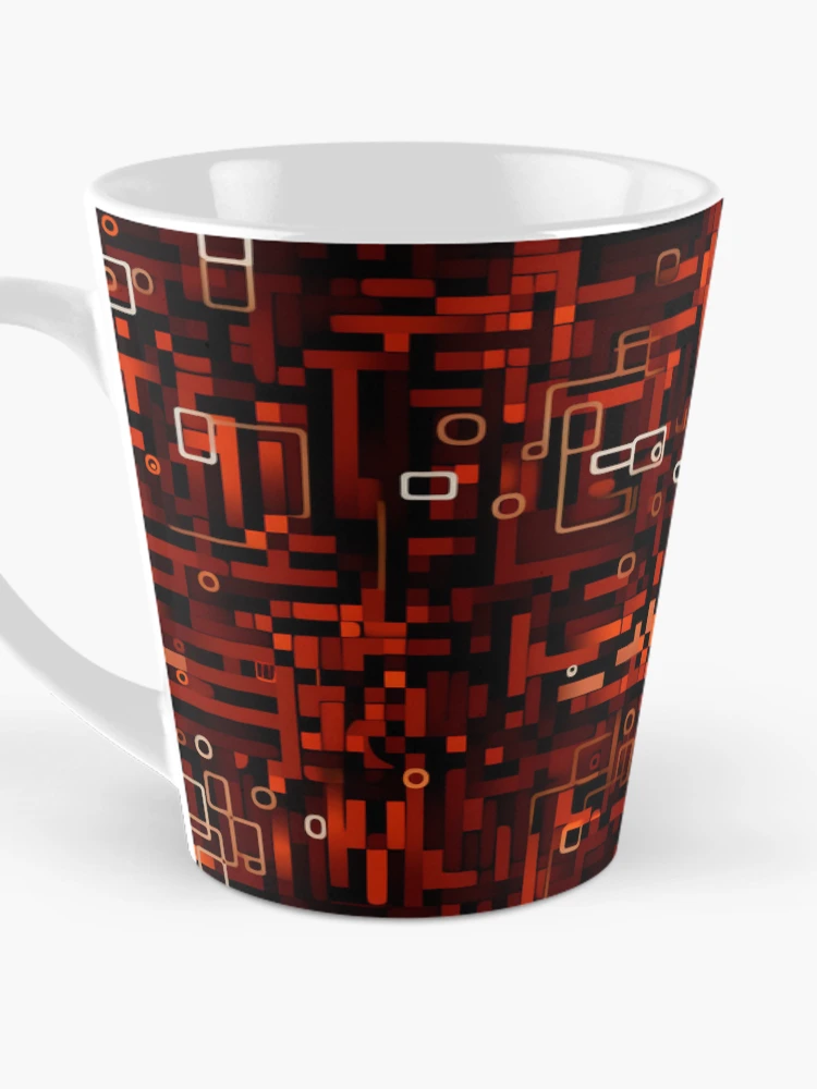 Thumbnail 3 of 4, Coffee Mug, Digital Code Abstract Pattern designed and sold by SideSignal.