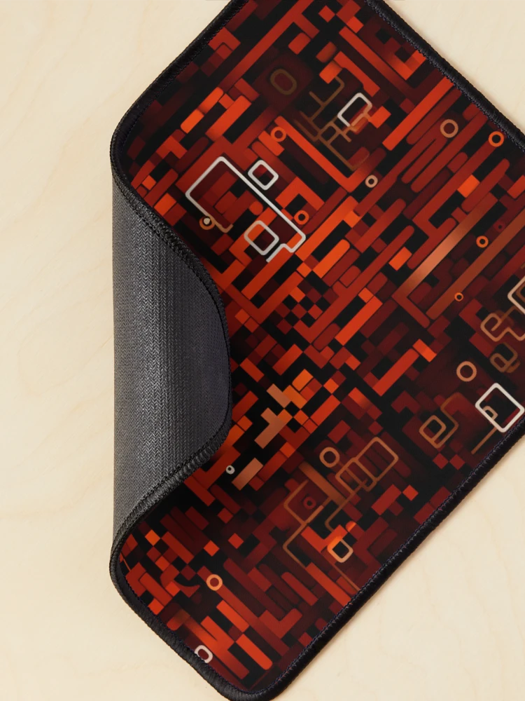 Thumbnail 2 of 5, Mouse Pad, Digital Code Abstract Pattern designed and sold by SideSignal.