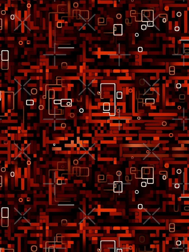 Thumbnail 3 of 3, Scarf, Digital Code Abstract Pattern designed and sold by SideSignal.