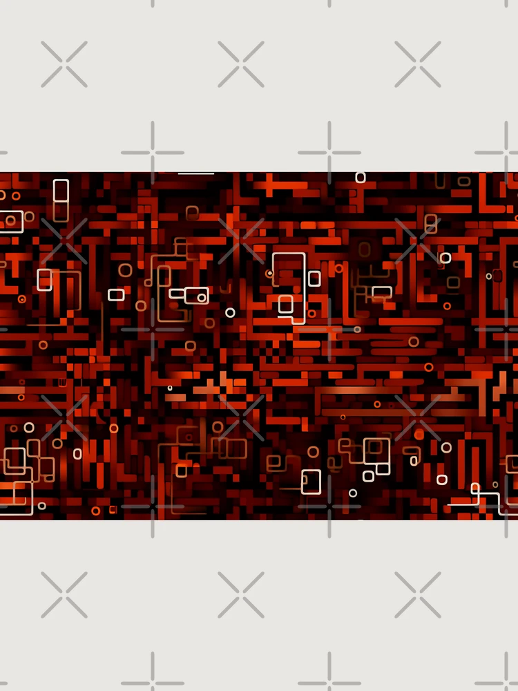 Thumbnail 6 of 6, Premium Oversized Hoodie, Digital Code Abstract Pattern designed and sold by SideSignal.