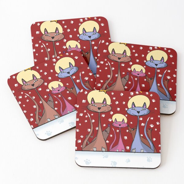 Item preview, Christmas family Cats designed and sold by brambawao.