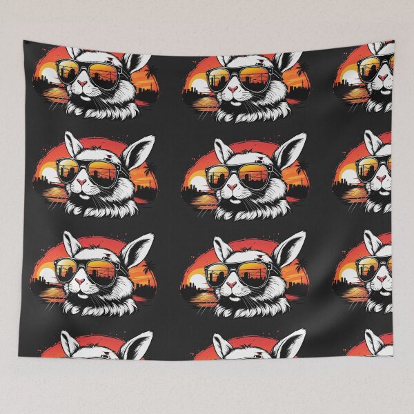 Item preview, Retro Bunny under the Sunset designed and sold by Mechanical-Artt.