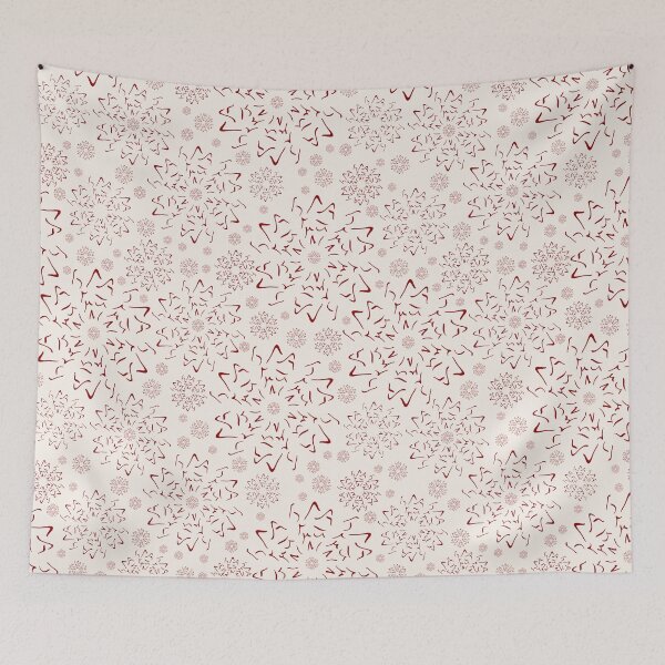 Item preview, Nordic Winter Sky | Stars & Snowflakes | Red on Neutral designed and sold by Menega  Sabidussi.
