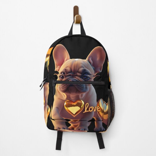 Item preview, Cute French Bulldog with hearts and the word Love designed and sold by AI-Only Creations.