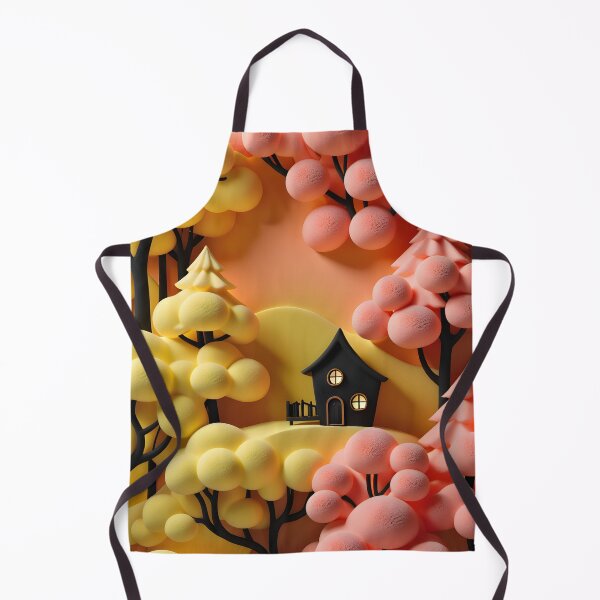 Item preview, Black house - idyll in peach pink,pastel yellow, part 1 - 3D convex foam. designed and sold by My-fake-places.