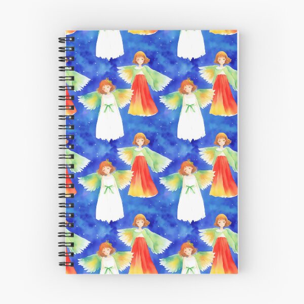 Item preview, Lovely Guardian Angel Colorful Watercolor Christmas Pattern designed and sold by Zazizu.