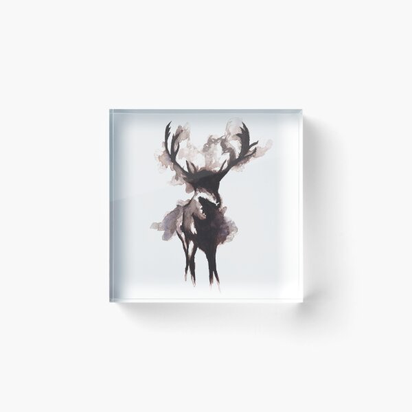Item preview, Watercolor deer with antlers designed and sold by InkofNocturna.
