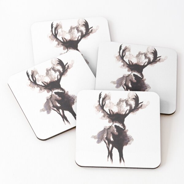 Item preview, Watercolor deer with antlers designed and sold by InkofNocturna.
