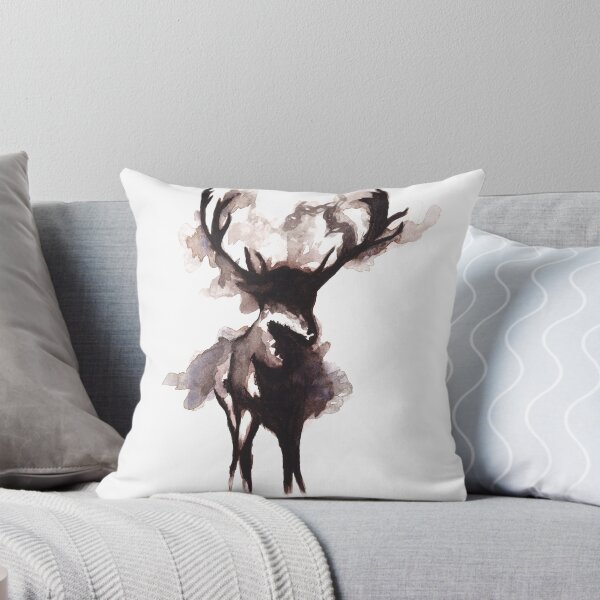 Item preview, Watercolor deer with antlers designed and sold by InkofNocturna.