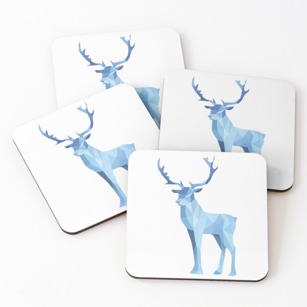 Item preview, Ice Blue Low Poly Reindeer designed and sold by shaldesign.