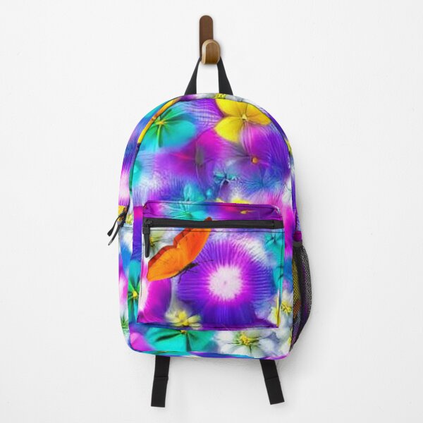 Item preview, Abstract colorful flowers and butterflies designed and sold by JaroDesign2023.