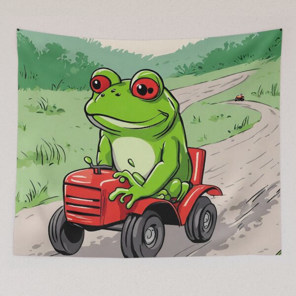 Item preview,  Frog on a tractor designed and sold by StyleSketch.