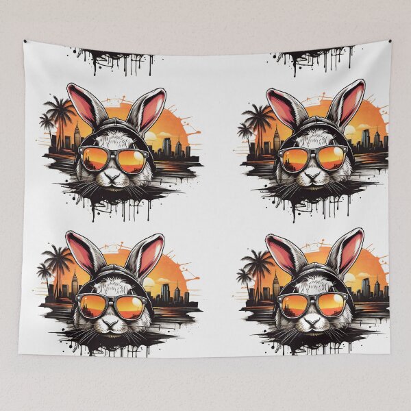 Item preview, Retro Sunset Bunny Elegance designed and sold by Mechanical-Artt.