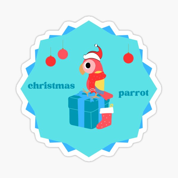 Item preview, Christmas blue parrot designed and sold by MatOkOne.