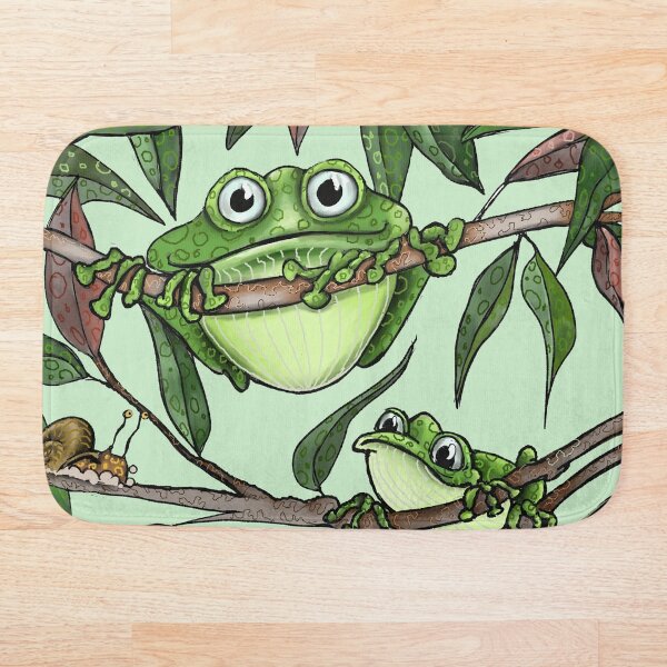 Item preview, green tree frog designed and sold by Whimsy Pose Illustrations.