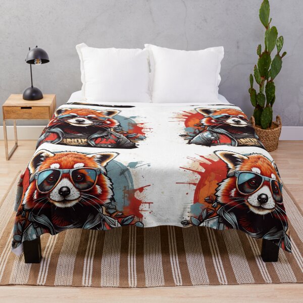 Aperçu de l'œuvre Coldage vintage: panda rouge au coucher du soleil créée et vendue par Mechanical-Artt.