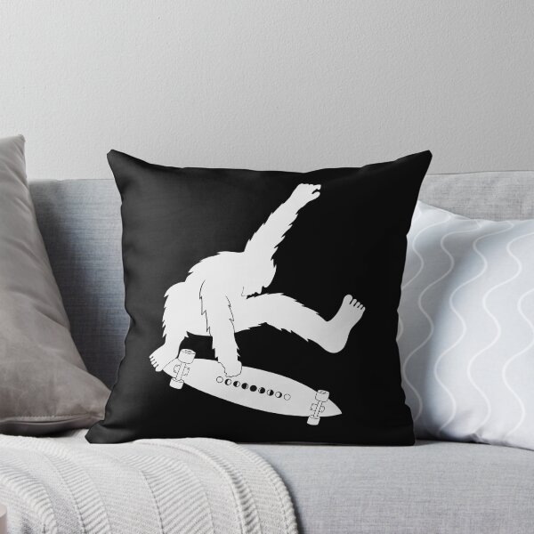Item preview, Sasquatch riding a longboard in white designed and sold by Catherine Harrison.