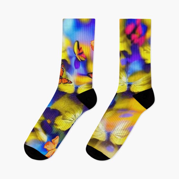 Item preview, Abstract colorful flowers and butterflies designed and sold by JaroDesign2023.