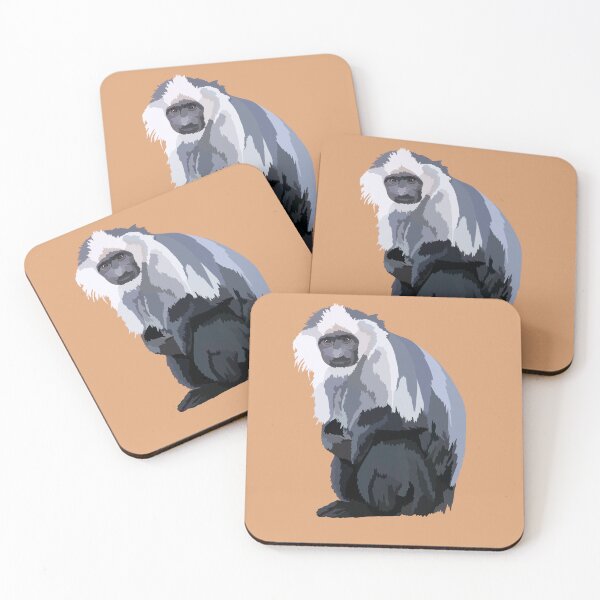Item preview, K is for King Colobus, King Colobus – Rare Primate Wildlife Art for Animal Lovers designed and sold by PrettylittlepastelUk.