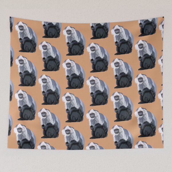 Item preview, K is for King Colobus, King Colobus – Rare Primate Wildlife Art for Animal Lovers designed and sold by PrettylittlepastelUk.