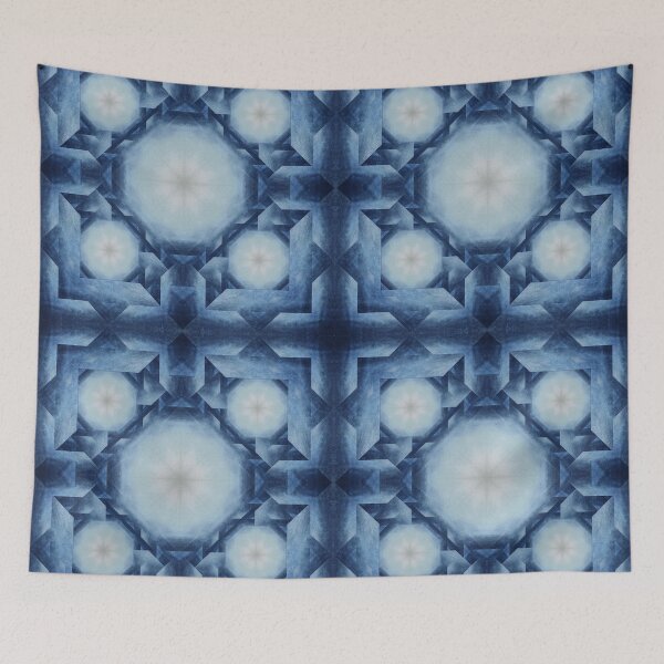 Item preview, Quilted Blues Stained Glass Window Seamlessly Repeating Pattern designed and sold by KellyValencia.
