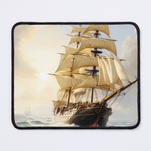 Item preview, Historic sailing ship in a storm on the high seas designed and sold by mk-Shirts.