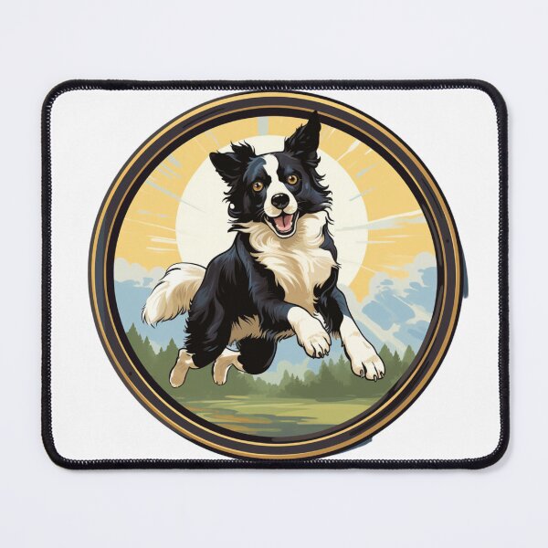Item preview, A cheerful Border Collie dog designed and sold by VigorVilla.